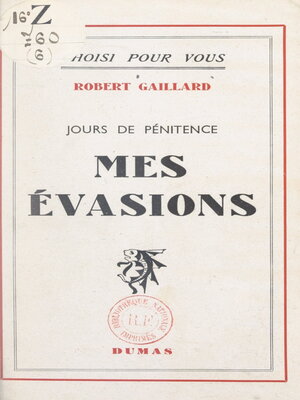 cover image of Jours de pénitence, mes évasions